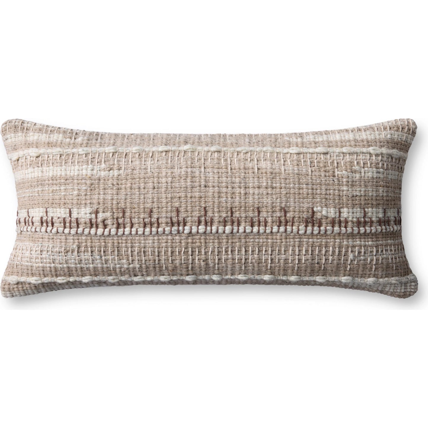 001 SI-2260101,SI-2260103 | Primary Silo | PLL0124 Pillow by Loloi in ivory, beige. Made from wool, cotton in a rustic style.