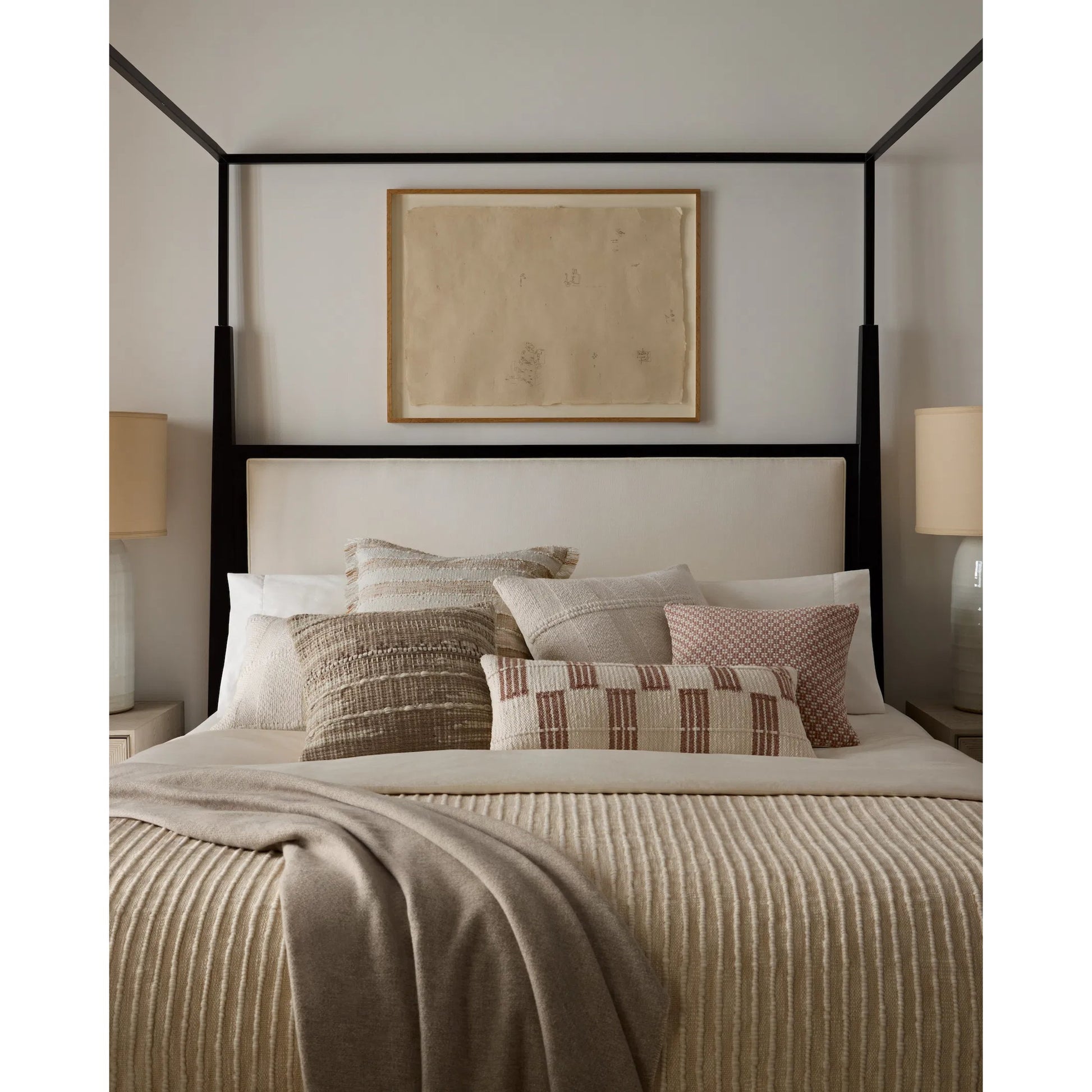 PLL0124 Pillow by Loloi in ivory, beige. Made from wool, cotton in a rustic style.
