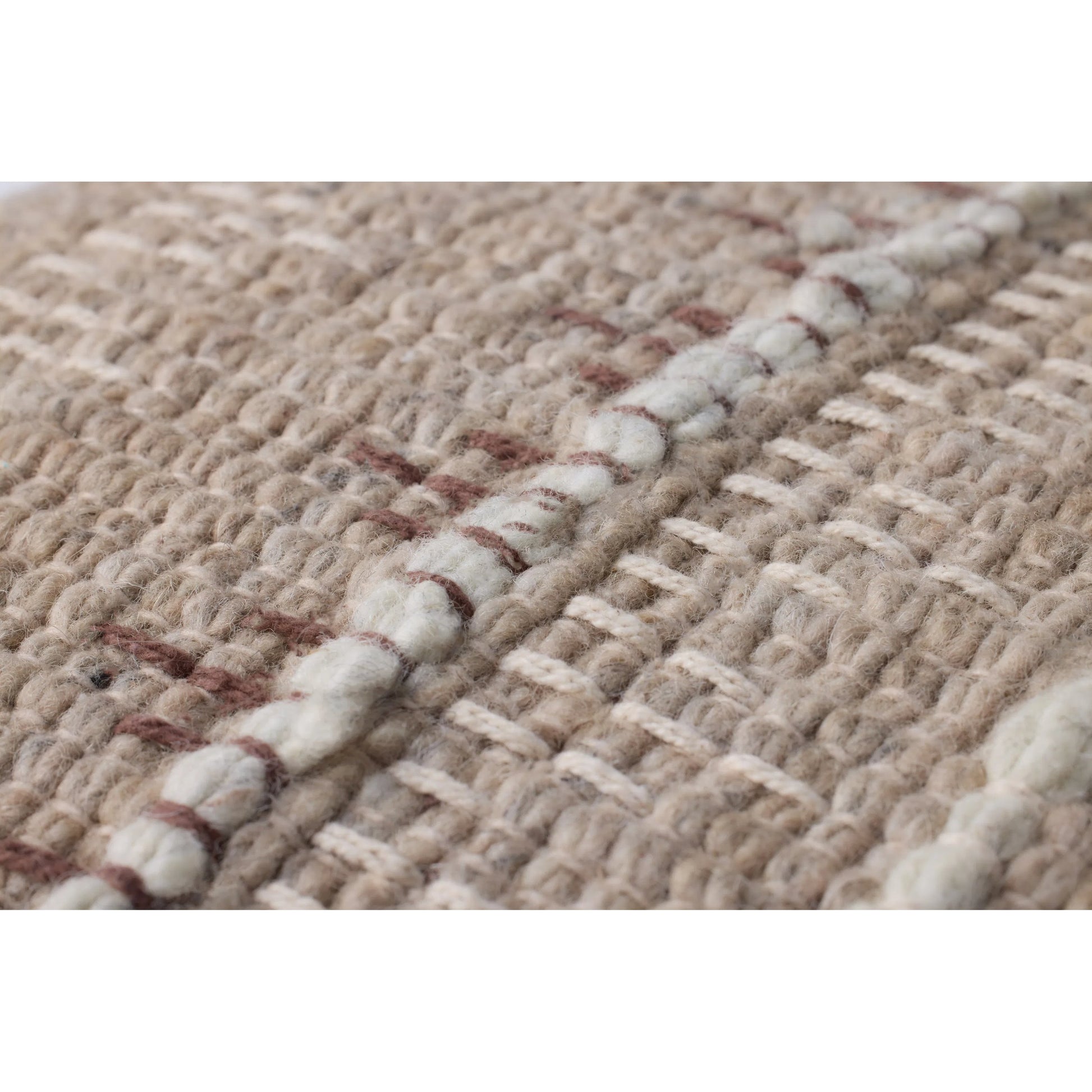 PLL0124 Pillow by Loloi in ivory, beige. Made from wool, cotton in a rustic style.
