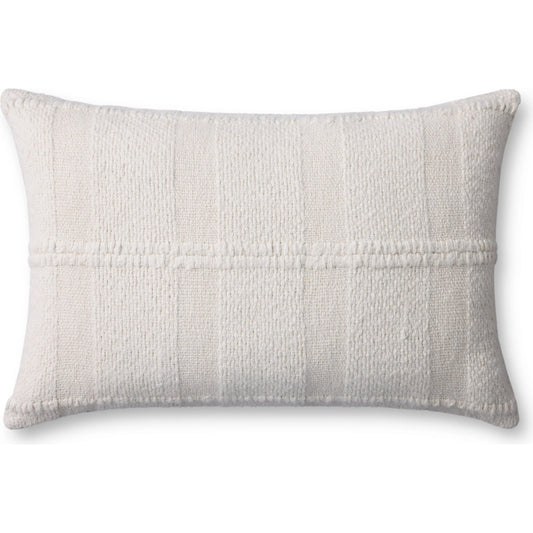 PLL0126 Pillow by Loloi in ivory. Made from cotton, polypropylene in a unique style.