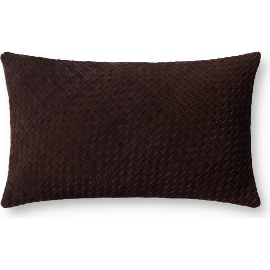 PLL0129 Pillow by Loloi. Made from 100% leather in a unique style.