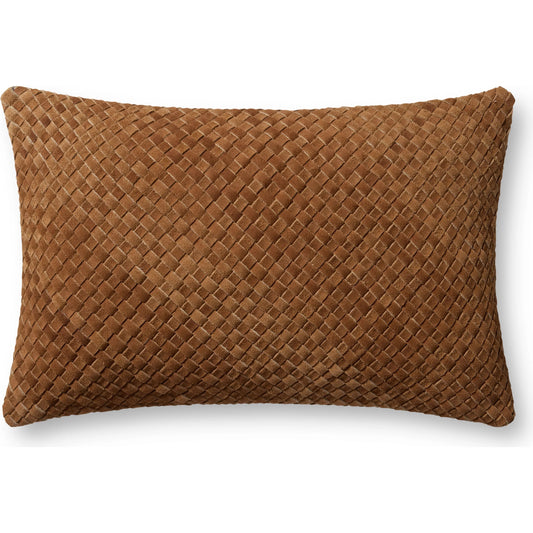 PLL0129 Pillow by Loloi. Made from 100% leather in a unique style.