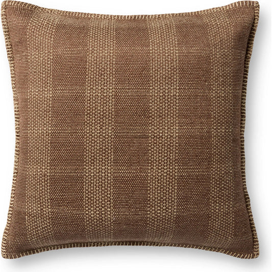 PLL0132 Pillow by Loloi in brown, tan. Made from 100% cotton in a unique style.