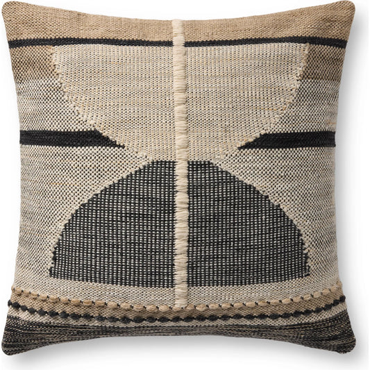 PLL0186 Indoor/Outdoor Pillow by Loloi in black, ivory. Made from 100% polyester in a unique style.