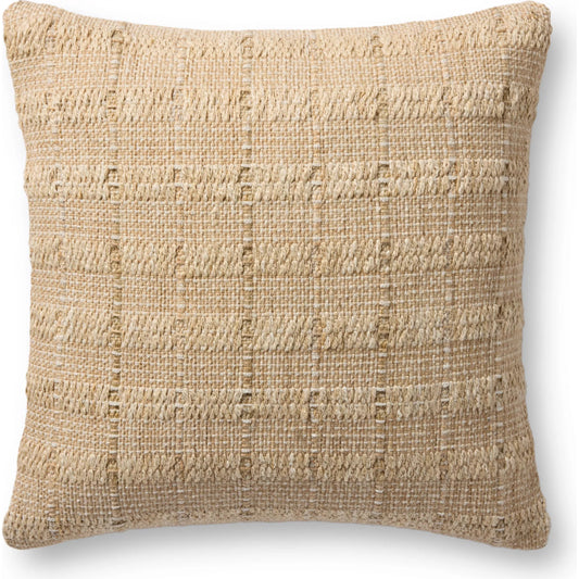 PLL0188 Indoor/Outdoor Pillow by Loloi in tan. Made from 100% polyester in a unique style.