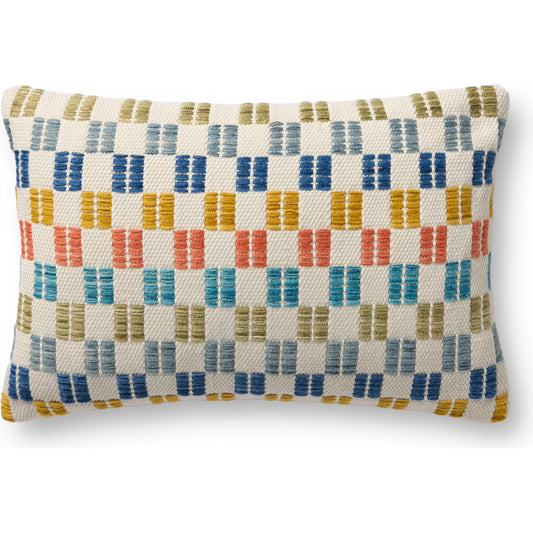 PLL0189 Indoor/Outdoor Pillow by Loloi in multi. Made from 100% polyester in a unique style.