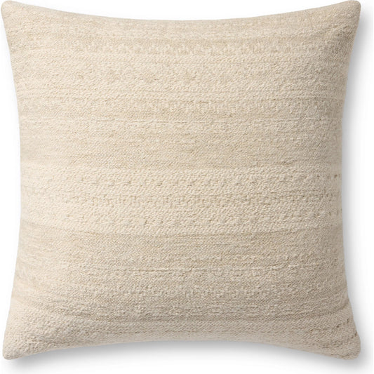 PLL0171 Pillow by Loloi in natural. Made from cotton, linen, rayon in a unique style.