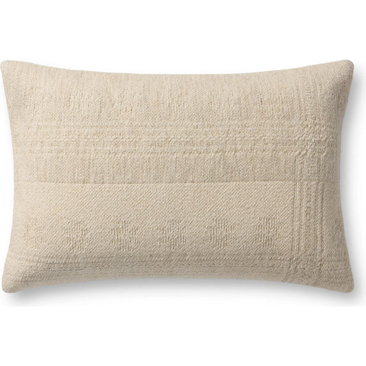 PLL0171 Pillow by Loloi in natural. Made from cotton, linen, rayon in a unique style.