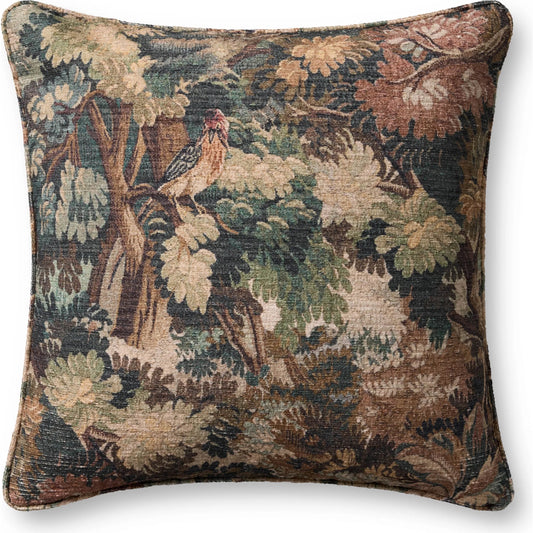 PLL0212 Pillow by Loloi in green, multi. Made from 100% polyester in a traditional style.