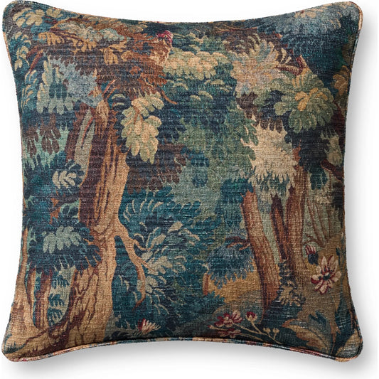 PLL0215 Pillow by Loloi in green, multi. Made from 100% polyester in a unique style.