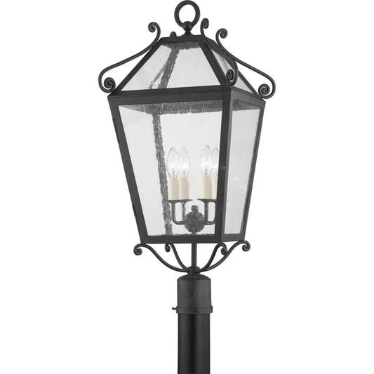 Santa Barbara County Exterior Post by Troy in french iron. Made from iron, steel in a traditional style.