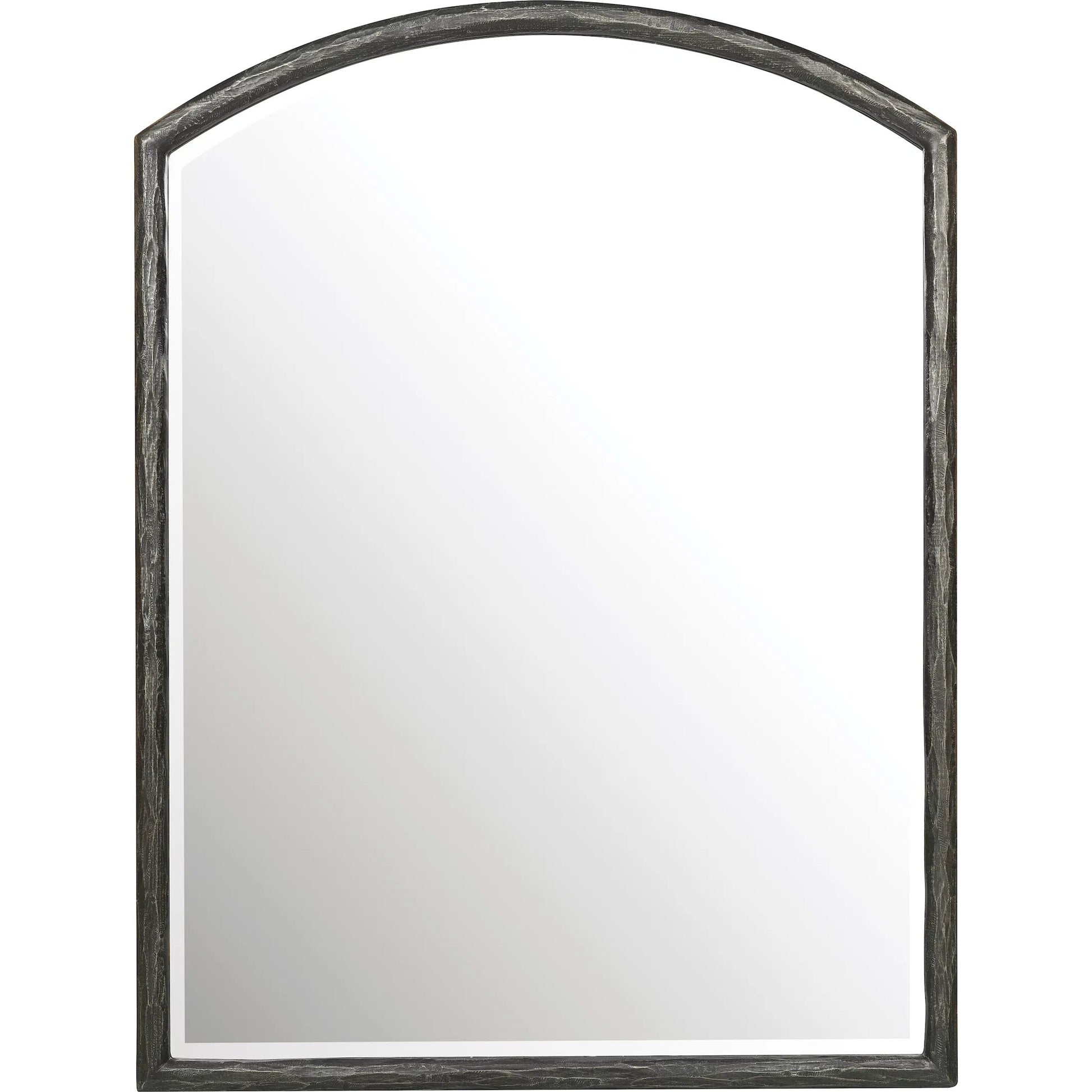 Driftwood Vertical Mirror by Hooker Furniture in gray. Made from resin, wood, mirror glass, leather, dark blond (semi-aniline top grain) in a transitional style.