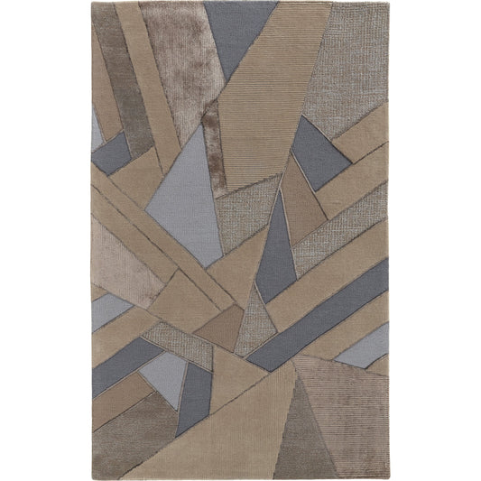 Nash Transitional Geometric Rug - 8851F by Feizy. Made from wool, viscose in a unique style.