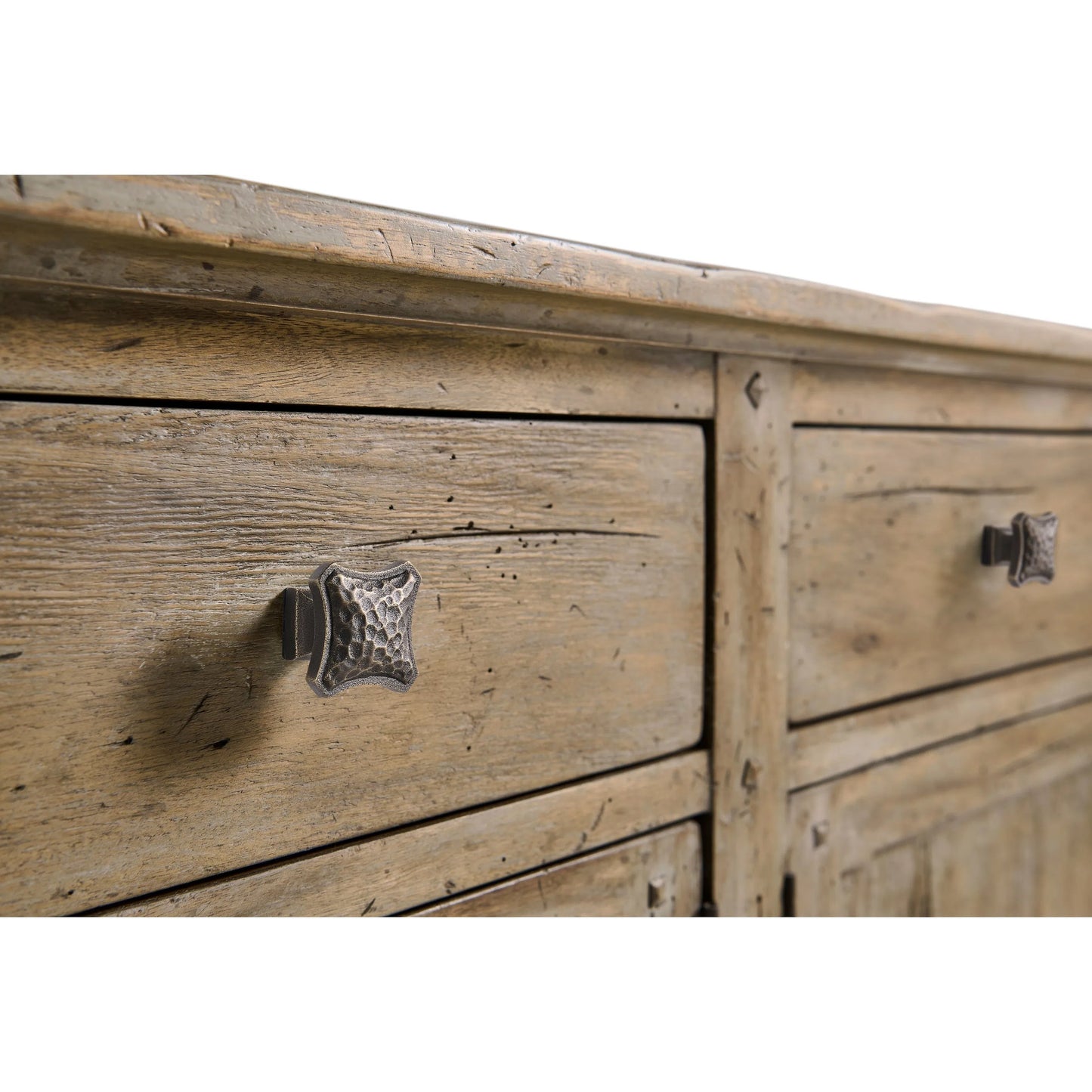008 SI-2535706 | Closeup | Caldera Sideboard by Jonathan Charles in light spain painted walnut. Made from main acacia veneer in a unique style.
