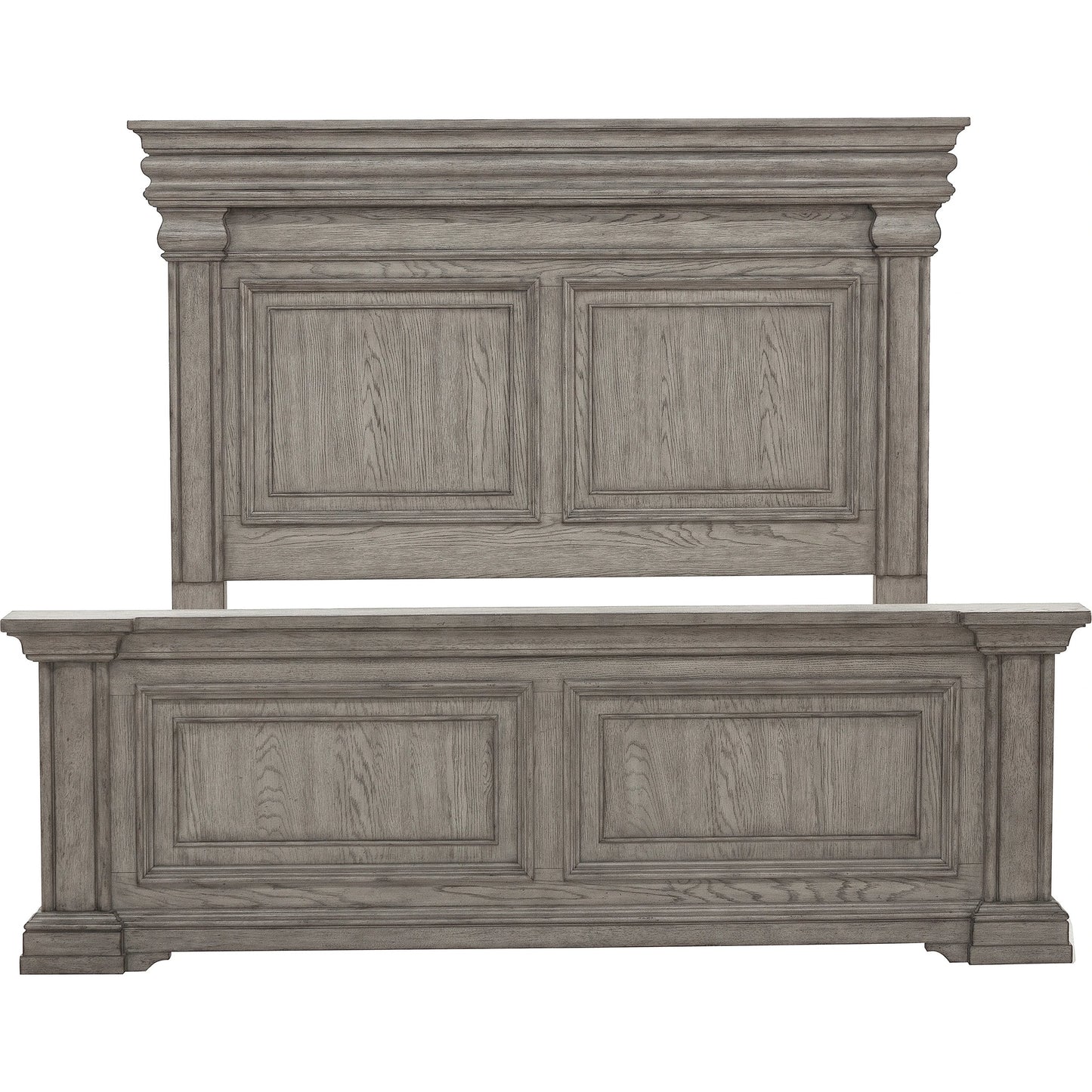 003 SI-2155601,SI-2155602,SI-2155603 | Additional Silo | Madison Ridge Bed by Pulaski Furniture in bluff grey. Made from asian hardwood, oak veneers in a traditional style.