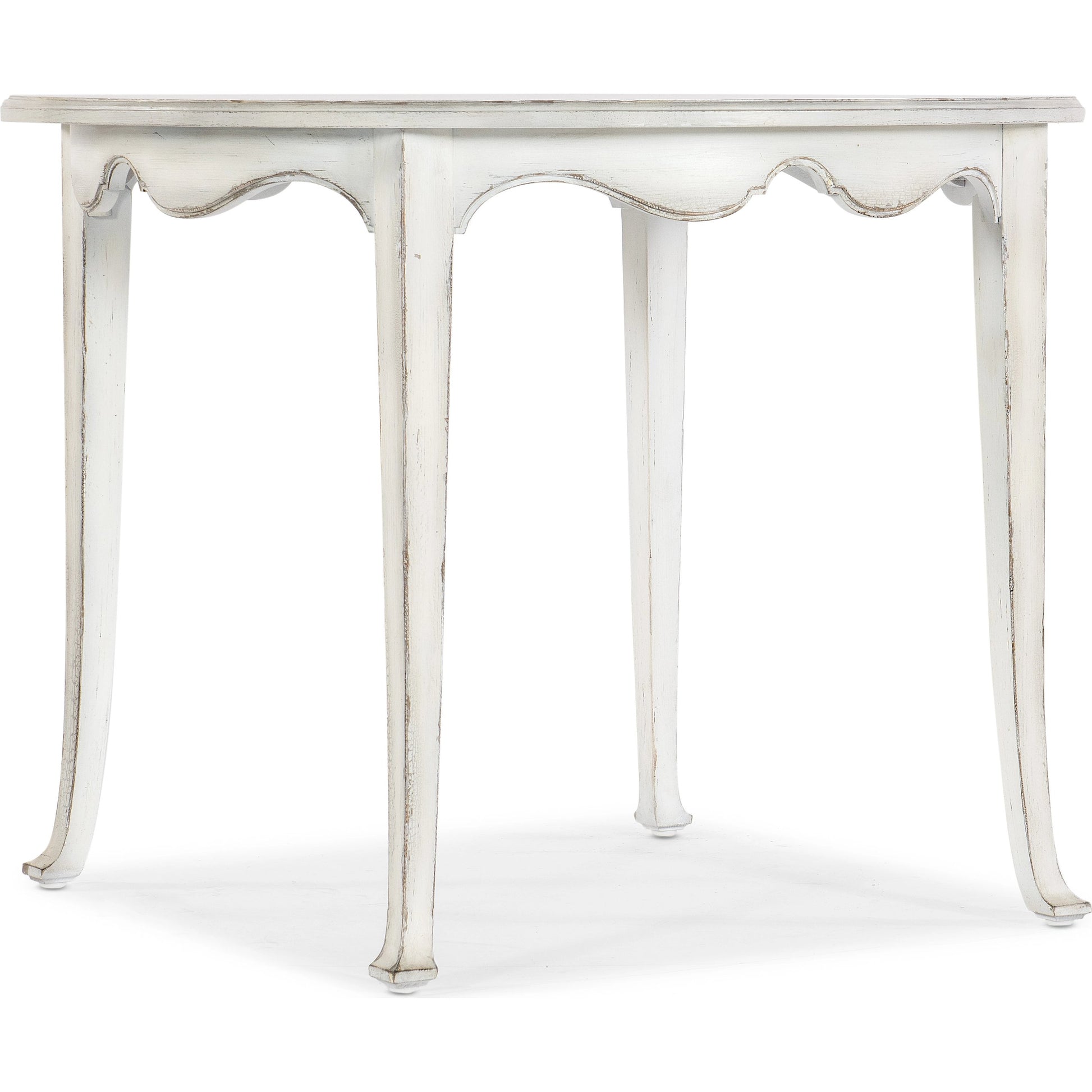Charleston Breakfast Table by Hooker Furniture in magnolia white. Made from maple veneers with solid-wood edge top in a traditional style.