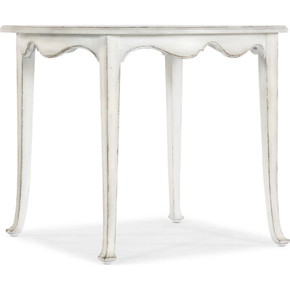 Charleston Breakfast Table by Hooker Furniture in magnolia white. Made from maple veneers with solid-wood edge top in a traditional style.