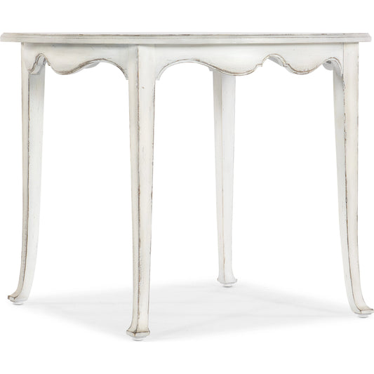 Charleston Breakfast Table by Hooker Furniture in magnolia white. Made from maple veneers with solid-wood edge top in a traditional style.