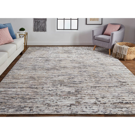 Conroe Rug - 6821F by Feizy in gray, blue, silver. Made from wool, viscose in a unique style.