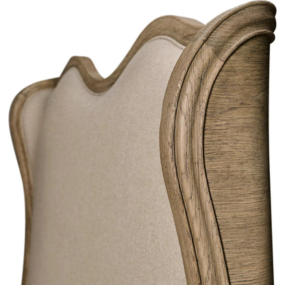 Echo Canyon Upholstered Bed by Jonathan Charles in faded oak. Made from oak, fabric in a unique style.