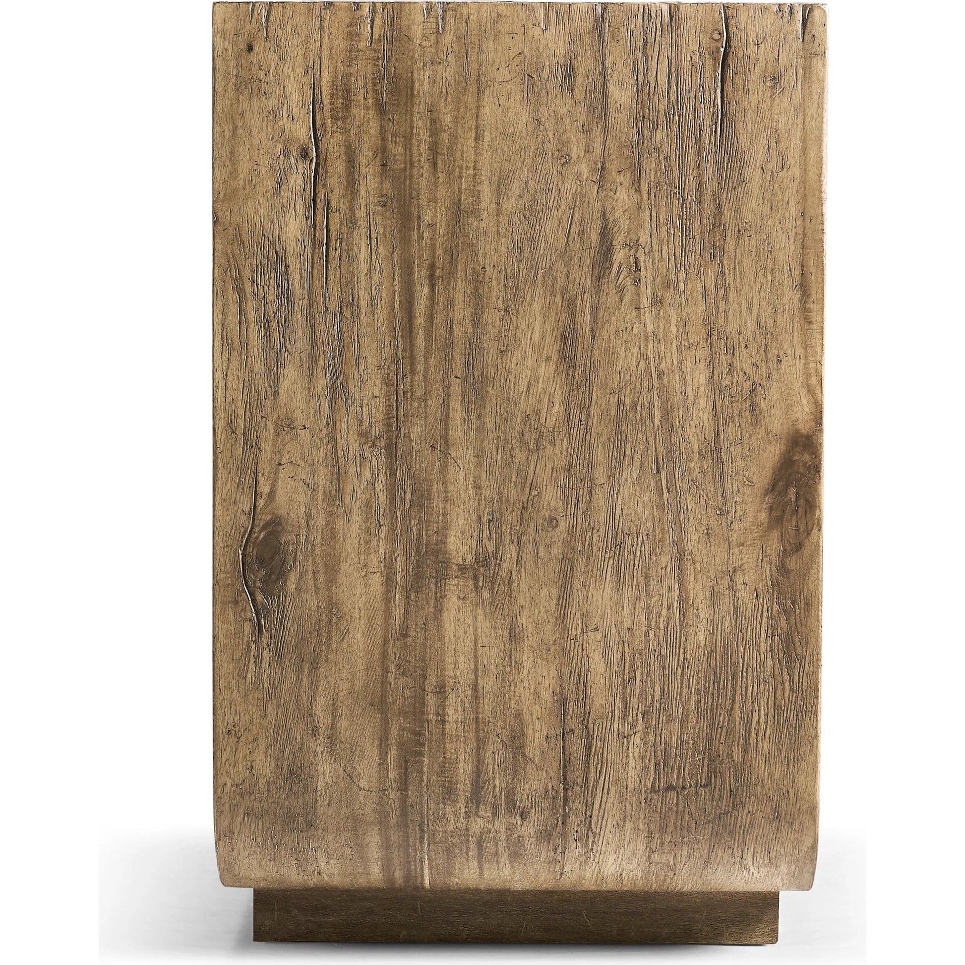 Stone Ridge Leather Credenza by Jonathan Charles in tully light acacia. Made from acacia in a transitional style.