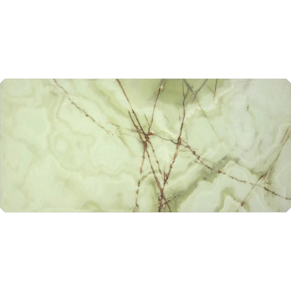 The Naturalist Dining Table by Caracole in brushed gold. Made from stone, metal, glass in a modern style.