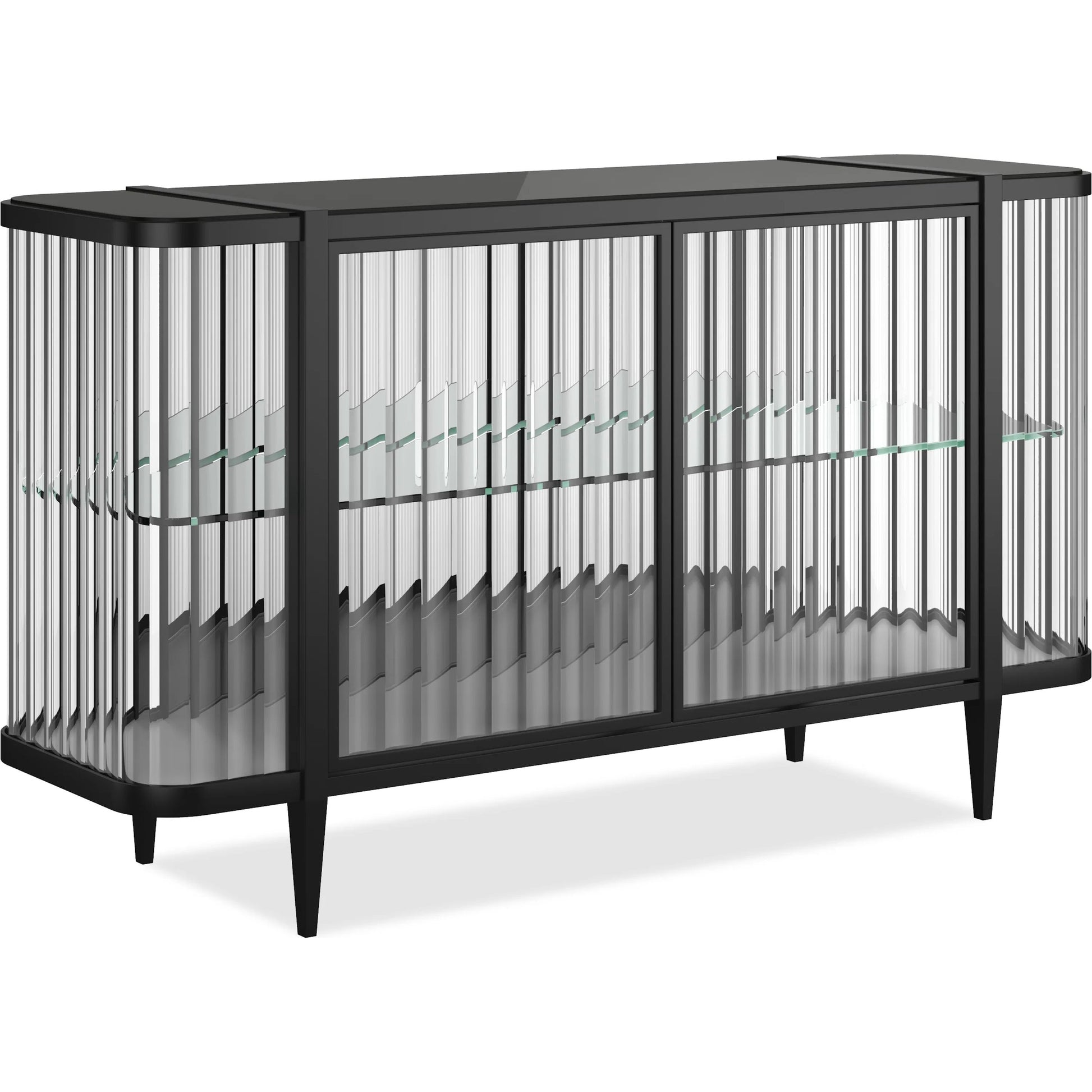 Stop and Stare Console by Caracole. Made from metal, glass, acrylic in a unique style.