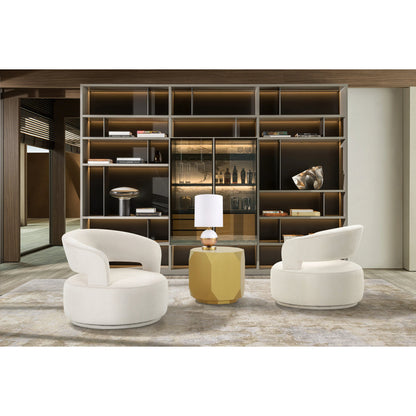 Piagia Swivel Chair by Pasargad Home. Made from polyester in a modern style.