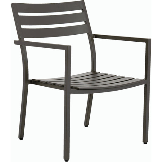 Mesa Outdoor Cushionless Dining Chair by Sunset West. Made from aluminum in a modern style.