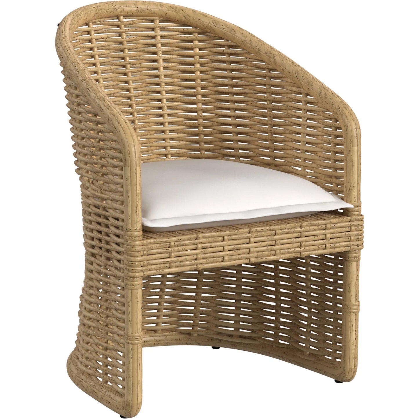 001 SI-2318672 | Primary Silo | Playa Outdoor Dining Chair by Sunset West in medium wood. Made from resin wicker in a rustic style.