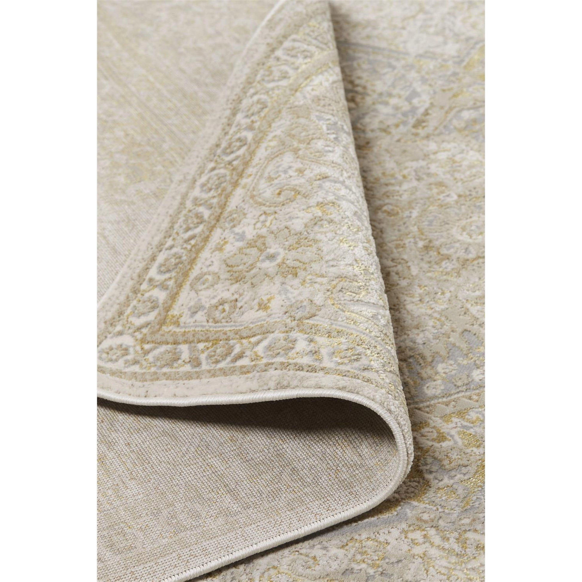 Aura Oriental Rug - 3734F by Feizy in ivory, gold. Made from polyester, polypropylene in a unique style.