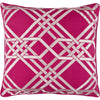 Hot Pink, Ivory / Down Feather / 18" x 18"