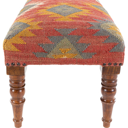Panja - 25287 by Livabliss in dark red, sage, mustard and polished. Made from jute, wood in a rustic style.