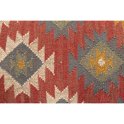 Panja - 25287 by Livabliss in dark red, sage, mustard and polished. Made from jute, wood in a rustic style.