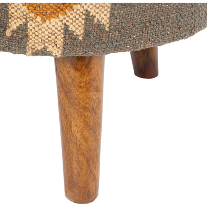 Panja - 25289 by Livabliss in dark red, sage, mustard and polished. Made from jute, wood in a rustic style.