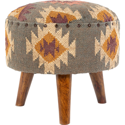 Panja - 25289 by Livabliss in dark red, sage, mustard and polished. Made from jute, wood in a rustic style.