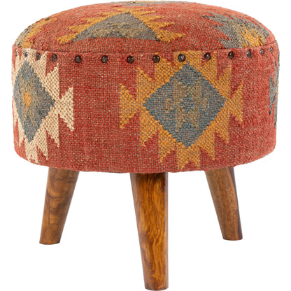 Panja - 25289 by Livabliss in dark red, sage, mustard and polished. Made from jute, wood in a rustic style.