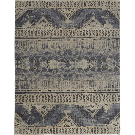 Palomar Transitional Trellis & Lattice Rug - 6572F by Feizy in blue, gray, ivory. Made from wool in a unique style.