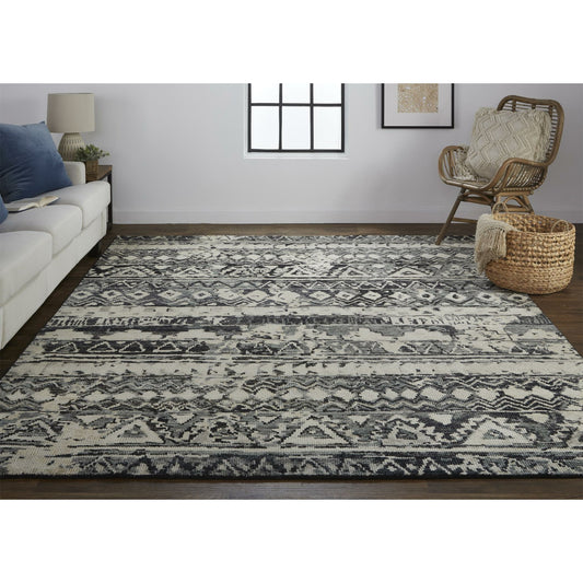 Palomar Transitional Geometric Rug - 6630F by Feizy. Made from wool in a unique style.