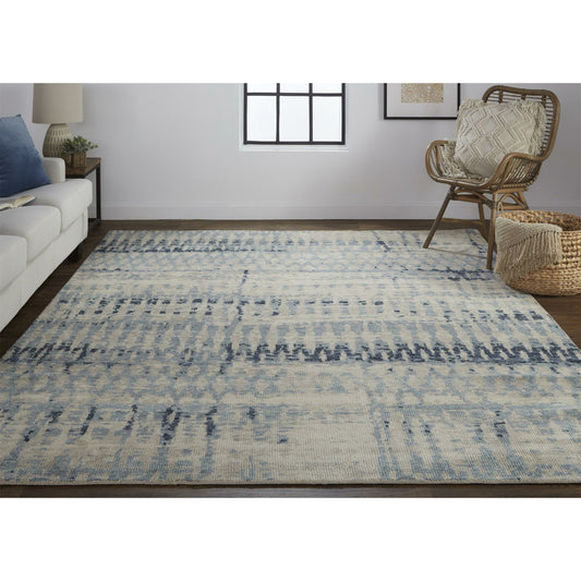 Palomar Transitional Rug - 6631F by Feizy in blue, tan. Made from wool in a unique style.