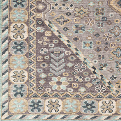 Palais Rug - 29250 by Surya in gray, black, ice blue, tan, light beige, dark blue. Made from 100% wool in a unique style.
