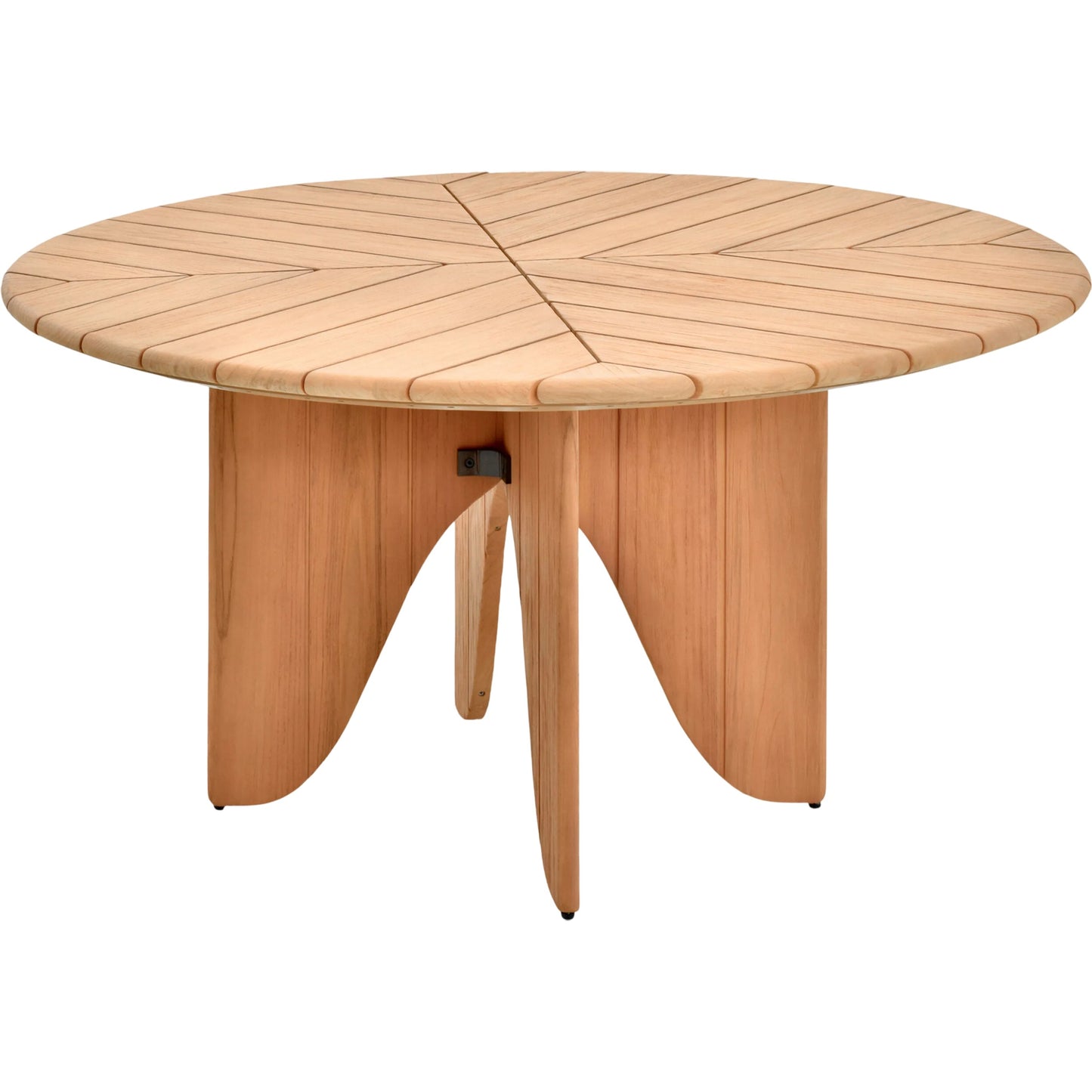 001 SI-2459917 | Primary Silo | Solene Indoor/Outdoor Round Dining Table by Surya in warm oak, honey, caramel. Made from teak wood in a transitional style.