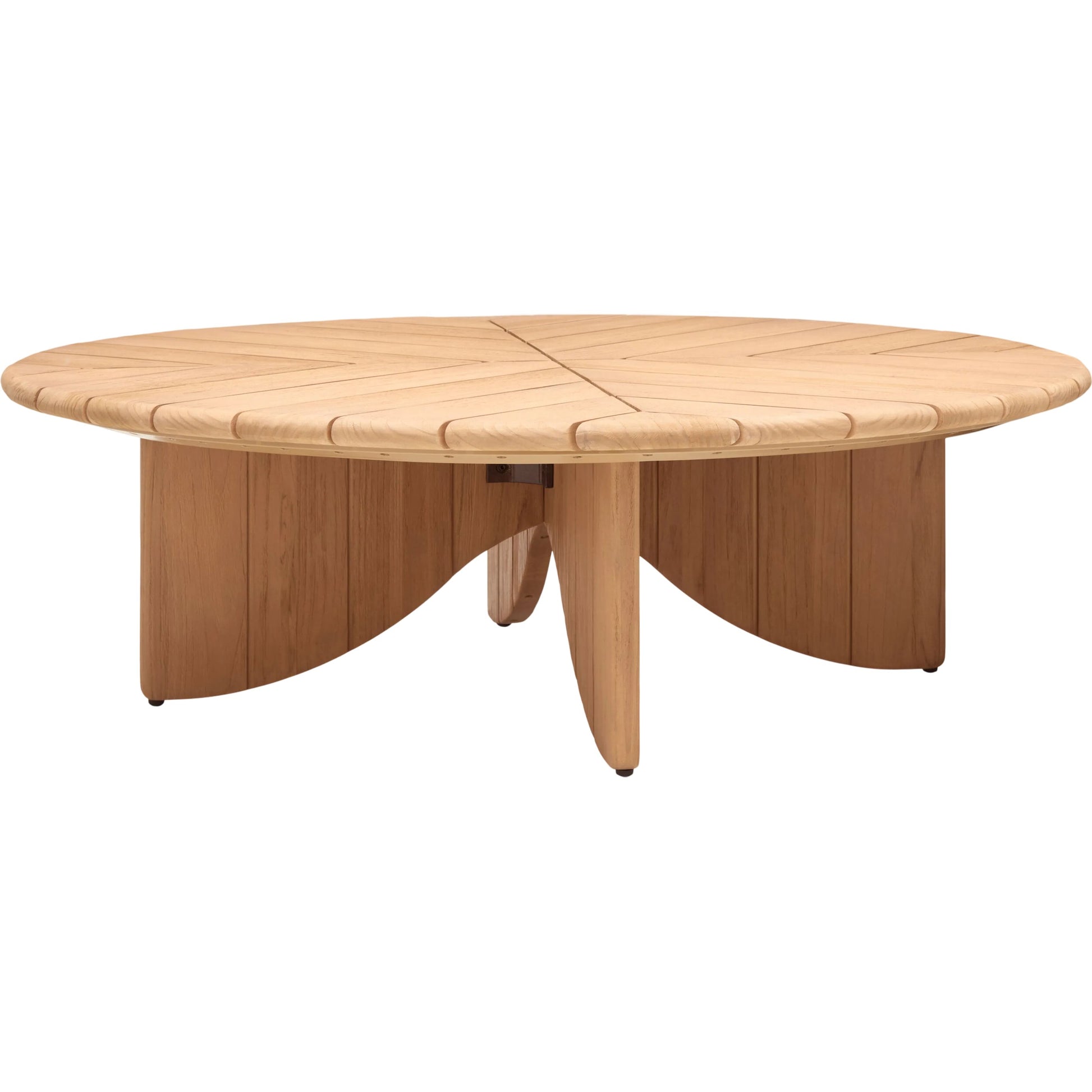 Solene Indoor/Outdoor Coffee Table by Surya in maple, honey, caramel. Made from teak wood in a transitional style.