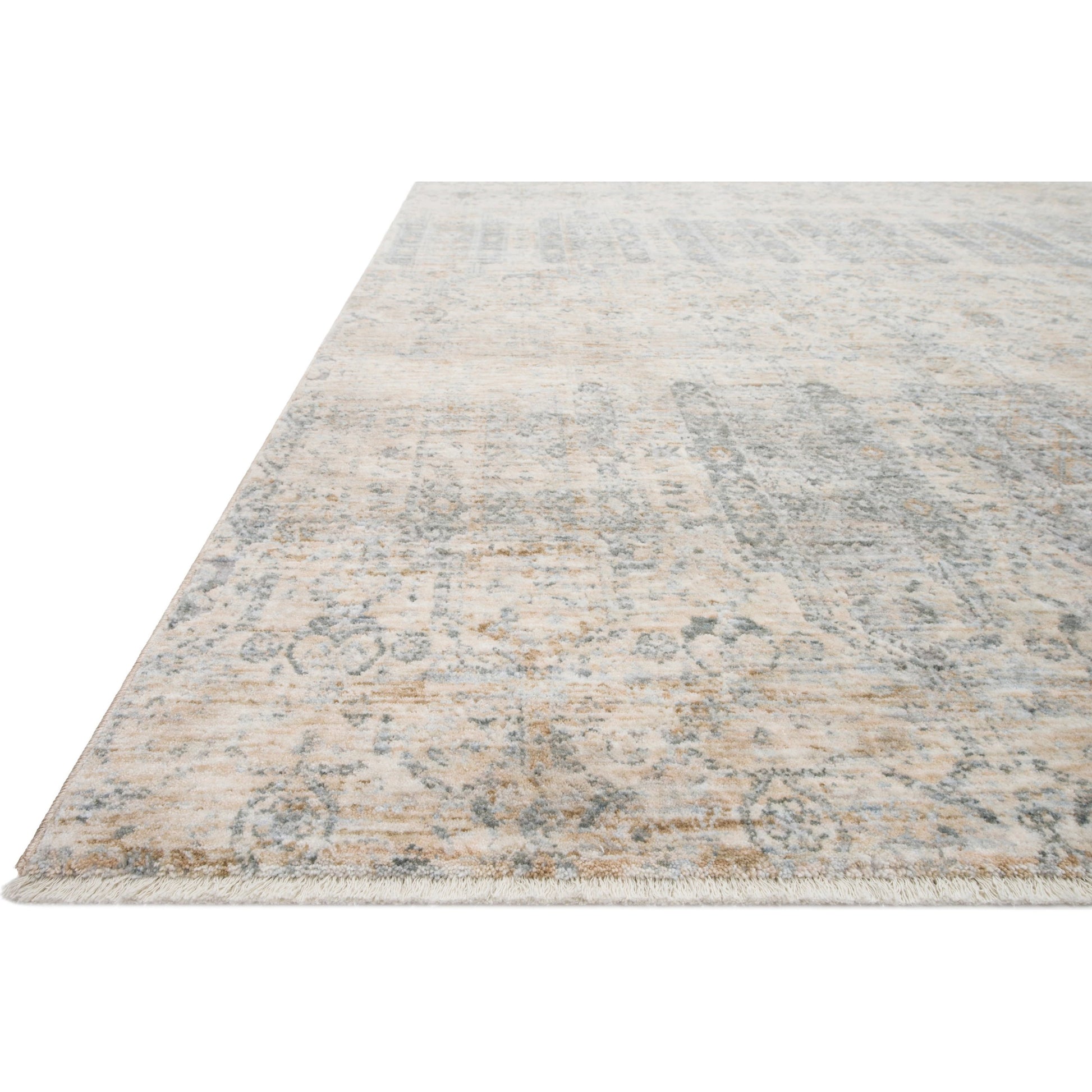 Pandora PAN-02 Rug by Loloi in ivory, mist. Made from 100% polyester in a traditional style.