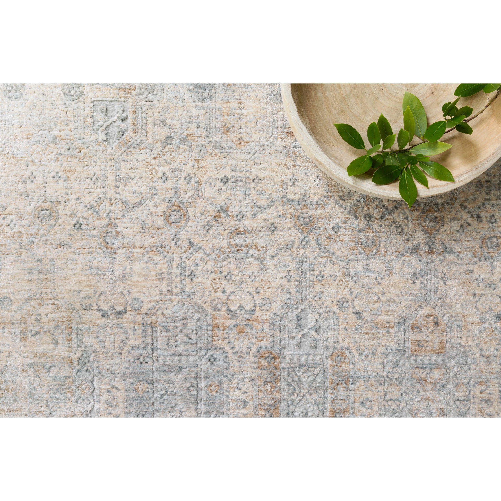 Pandora PAN-02 Rug by Loloi in ivory, mist. Made from 100% polyester in a traditional style.