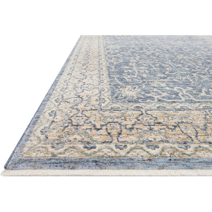 Pandora PAN-04 Rug by Loloi in dark blue, ivory. Made from 100% polyester in a traditional style.