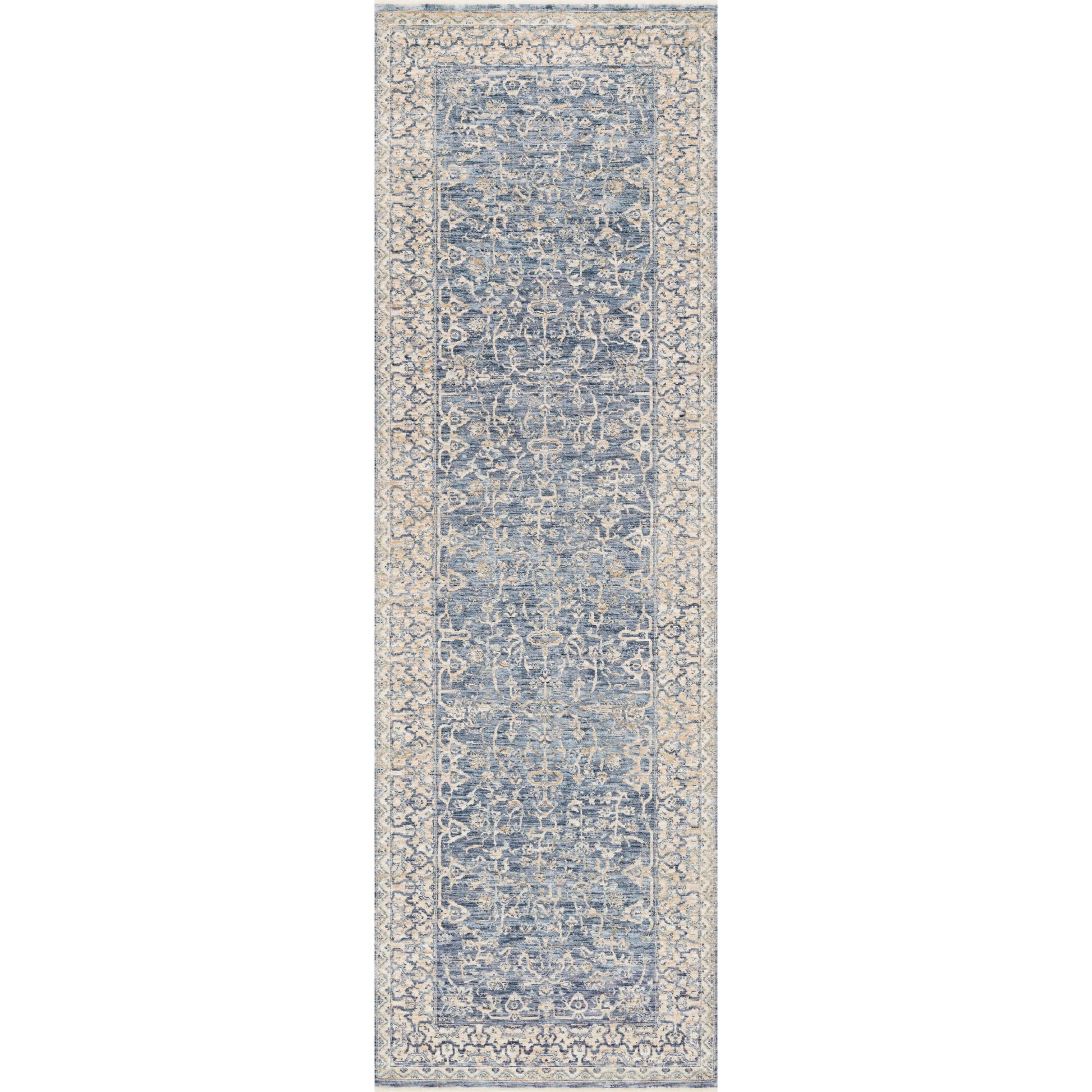Pandora PAN-04 Rug by Loloi in dark blue, ivory. Made from 100% polyester in a traditional style.