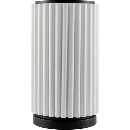 Palato Accent Table Lamp by Surya. Made from linen, iron, polyester in a transitional style.