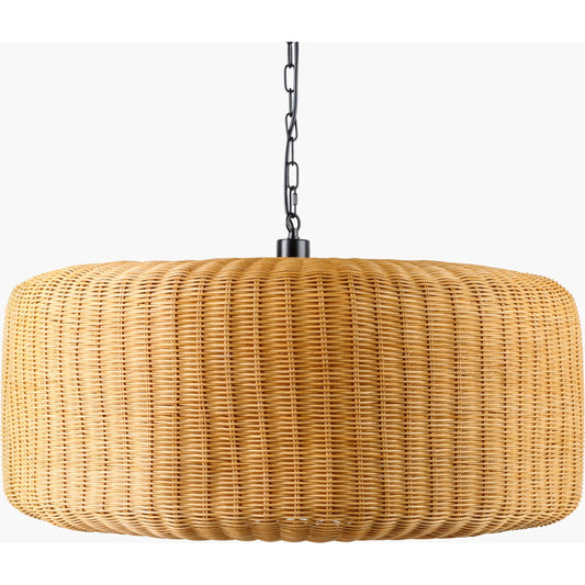 Pari Pendant - 529012 by Surya in black, camel and hand paintednaturalhand painted. Made from rattan in a unique style.