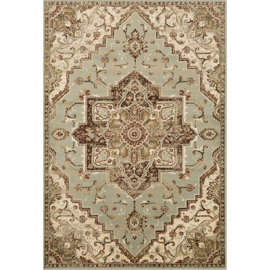 Paramount Rug by Livabliss in sage, dark brown. Made from 100% polypropylene in a eclectic & global style.